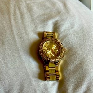 Micheal Kors Gold Watch with stones